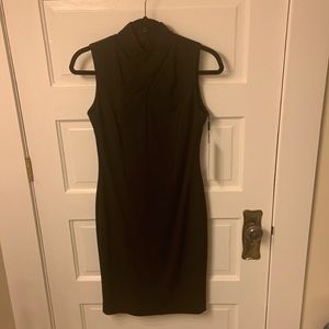Calvin Klein black dress with cross neck detail size 4